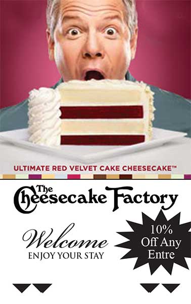 Cheesecake Factory Hotel Key